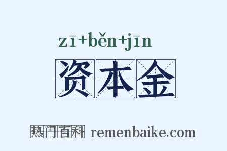 资本金是什么意思的图片